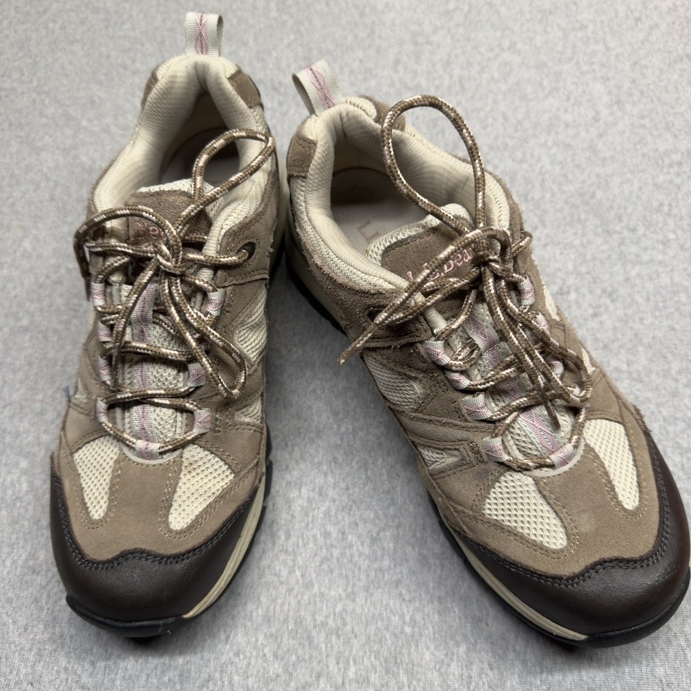 LL Bean Trail Hiking Womens Size 9 Dri Lex 0FXR9 Brown‎ Ivory